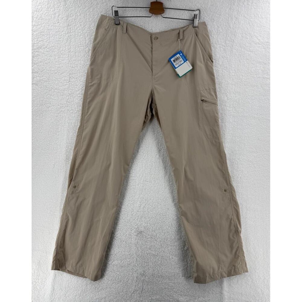NWT Columbia Aruba Roll Up Pant‎ Beige Zip-Off Legs Pockets Women Pants